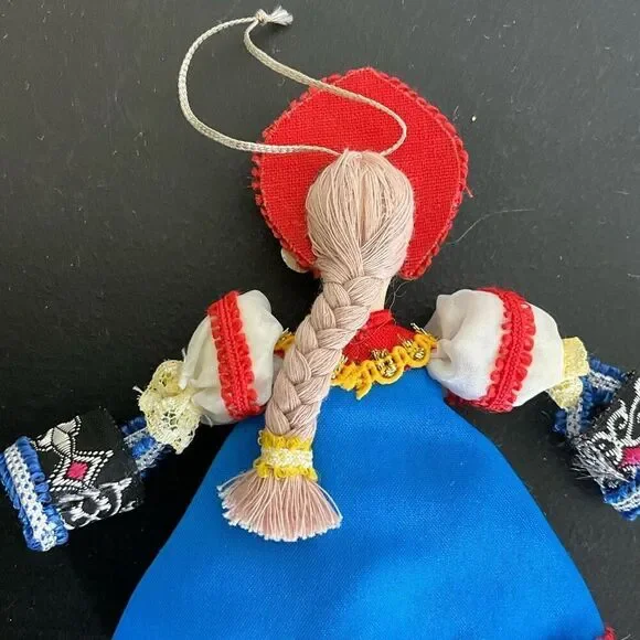 Vintage Russian Nesting Doll Matryoshka Wooden Hand Painted 5" Tall Christmas - Picture 7 of 9